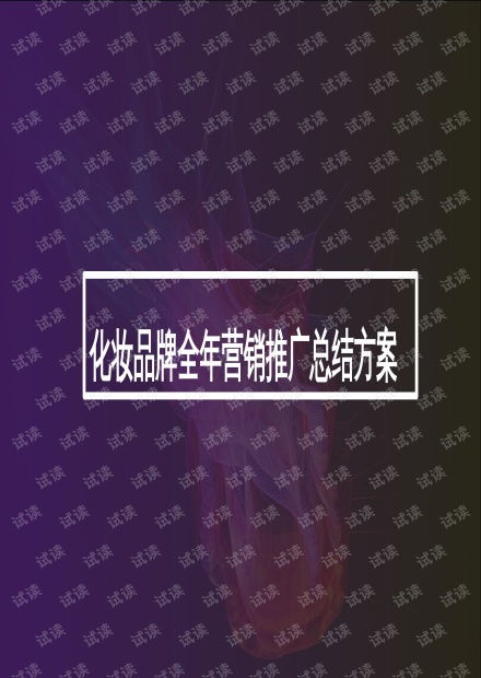 化妝品全年內容營銷與網(wǎng)絡推廣整合方案